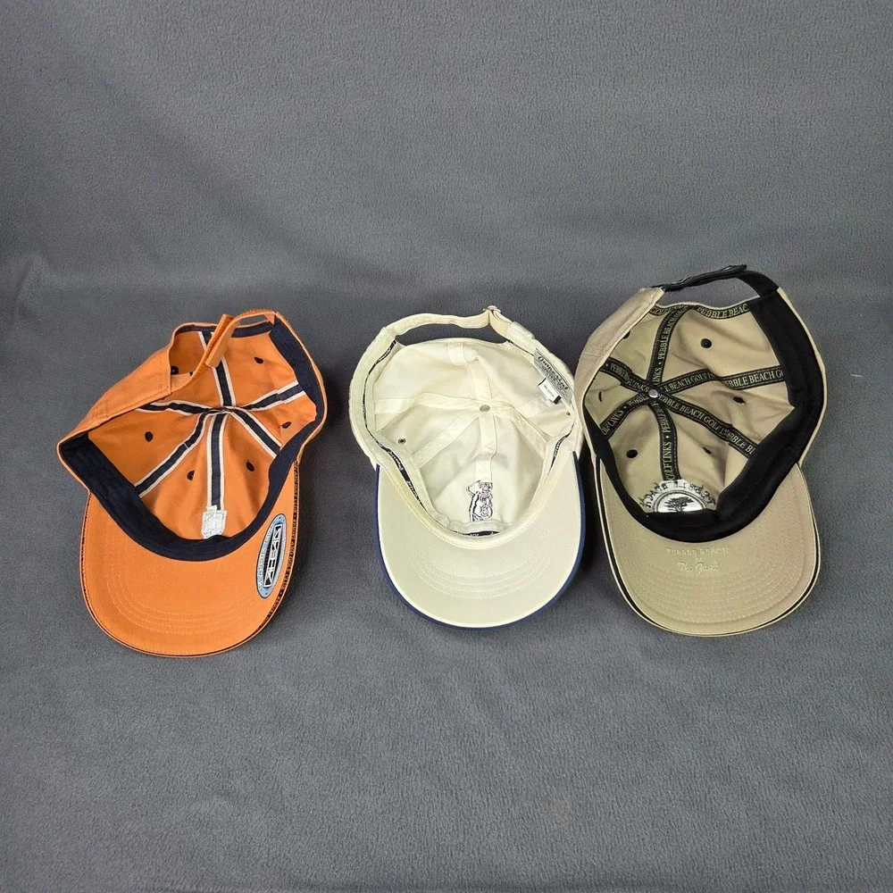 Lot of 3 TPC Pebble Beach Golf Hats PGA Multicolor Adjustable OSFA Innisbrook